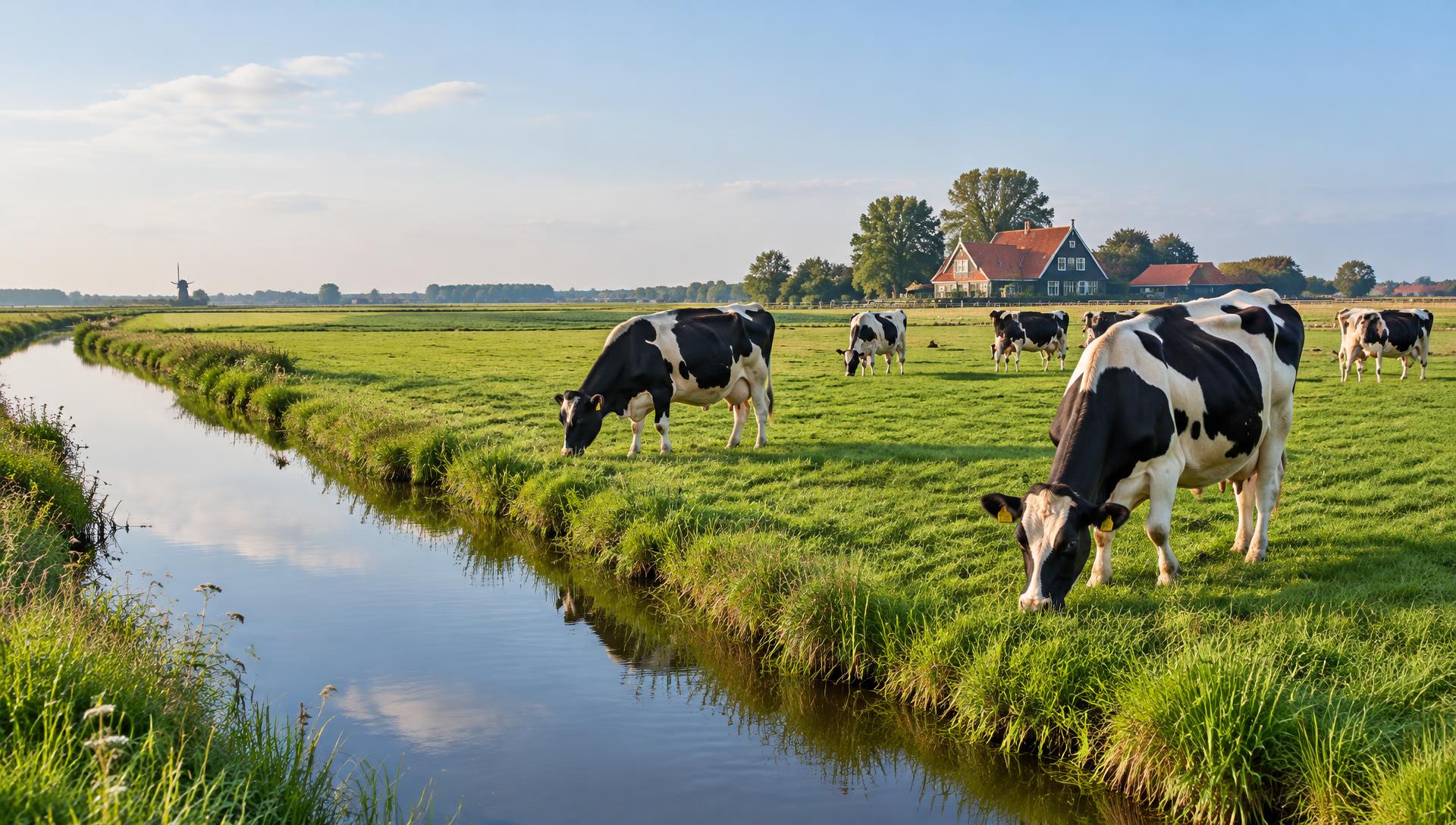 Koeien in een Nederlandse polder